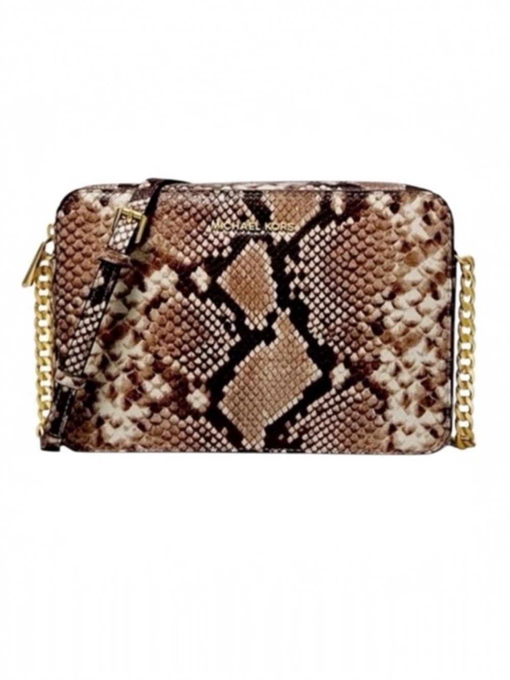 Michael Kors Animal Print Python Brown Black Tan … - image 1